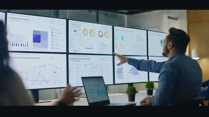 Imagem representando a integração ERP em eventos, com destaque para a tecnologia e sincronização no planejamento e produção de eventos.